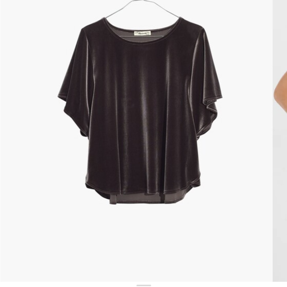 Madewell Velvet Butterfly Top